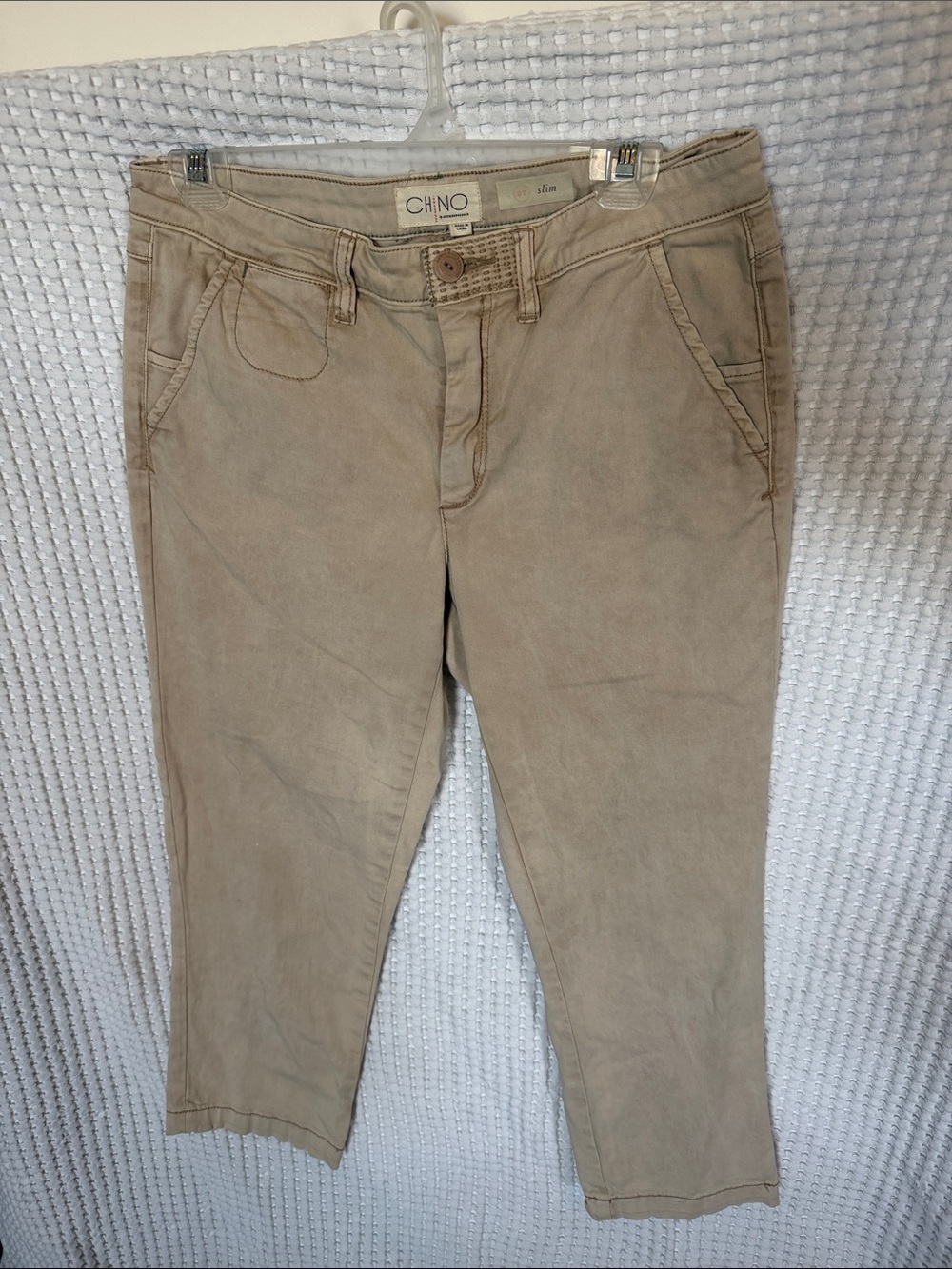 Anthropologie Chino Crop Jeans in Tan